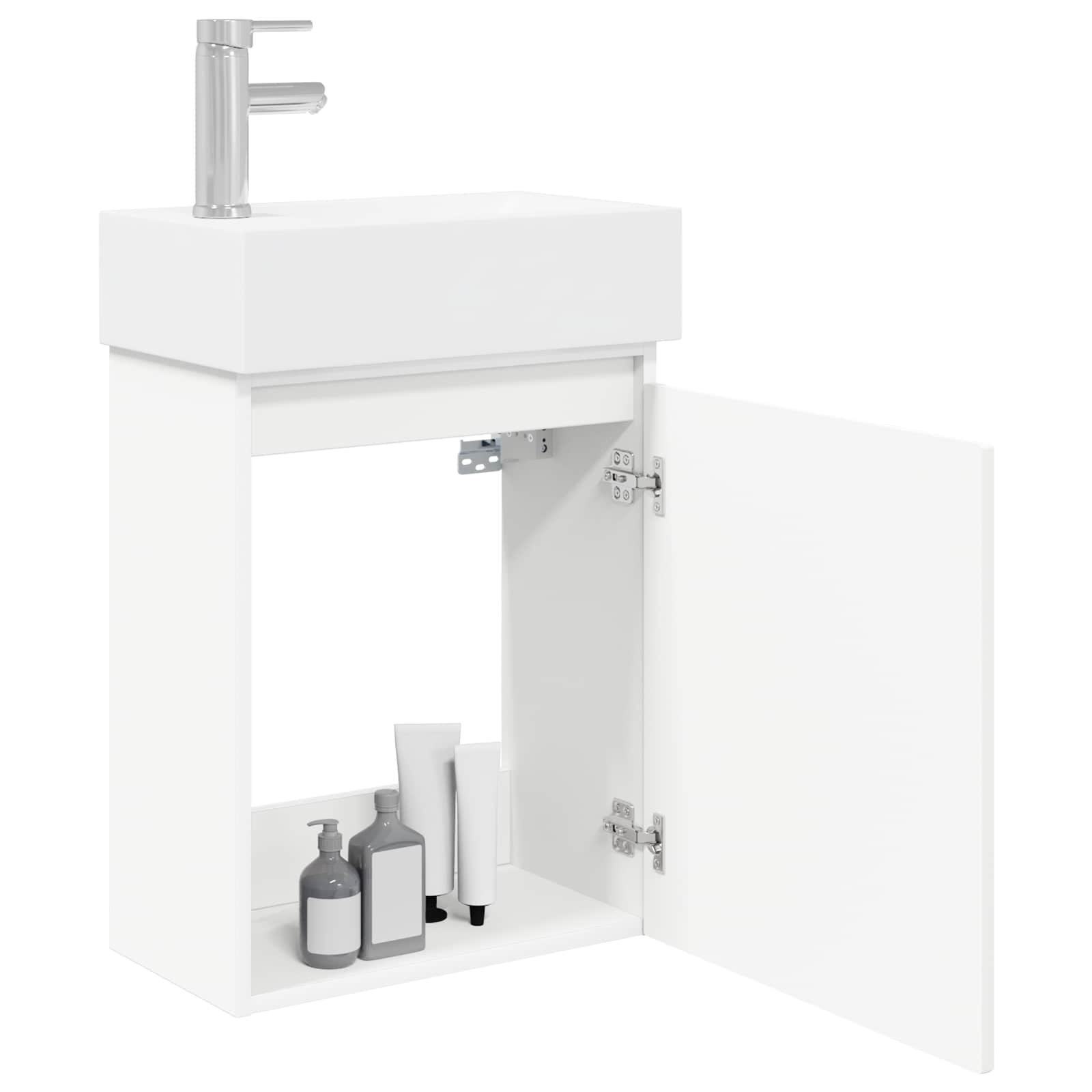 Mobile bagno con rubinetto Bianco 45,5 x 22,5 x 84 cm | homemem39