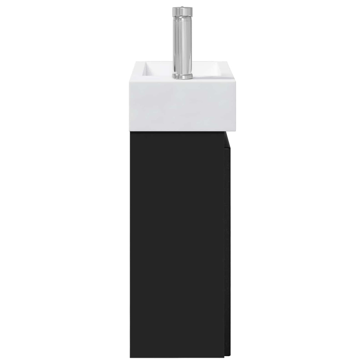 Mobile bagno con rubinetto Nero 45,5 x 22,5 x 84 cm | homemem39