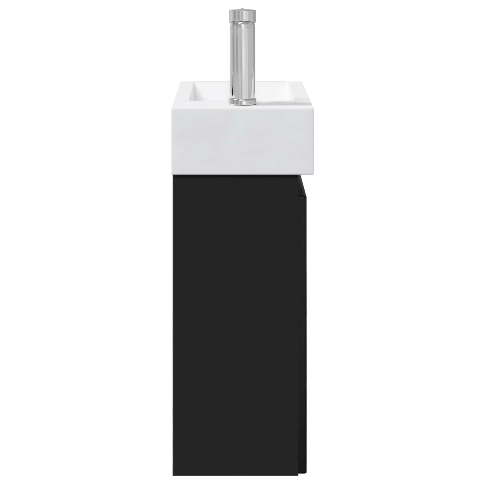 Mobile bagno con rubinetto Nero 45,5 x 22,5 x 84 cm | homemem39