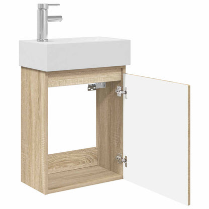 Mobile bagno con rubinetto Rovere Sonoma 45,5 x 22,5 x 84 cm | homemem39