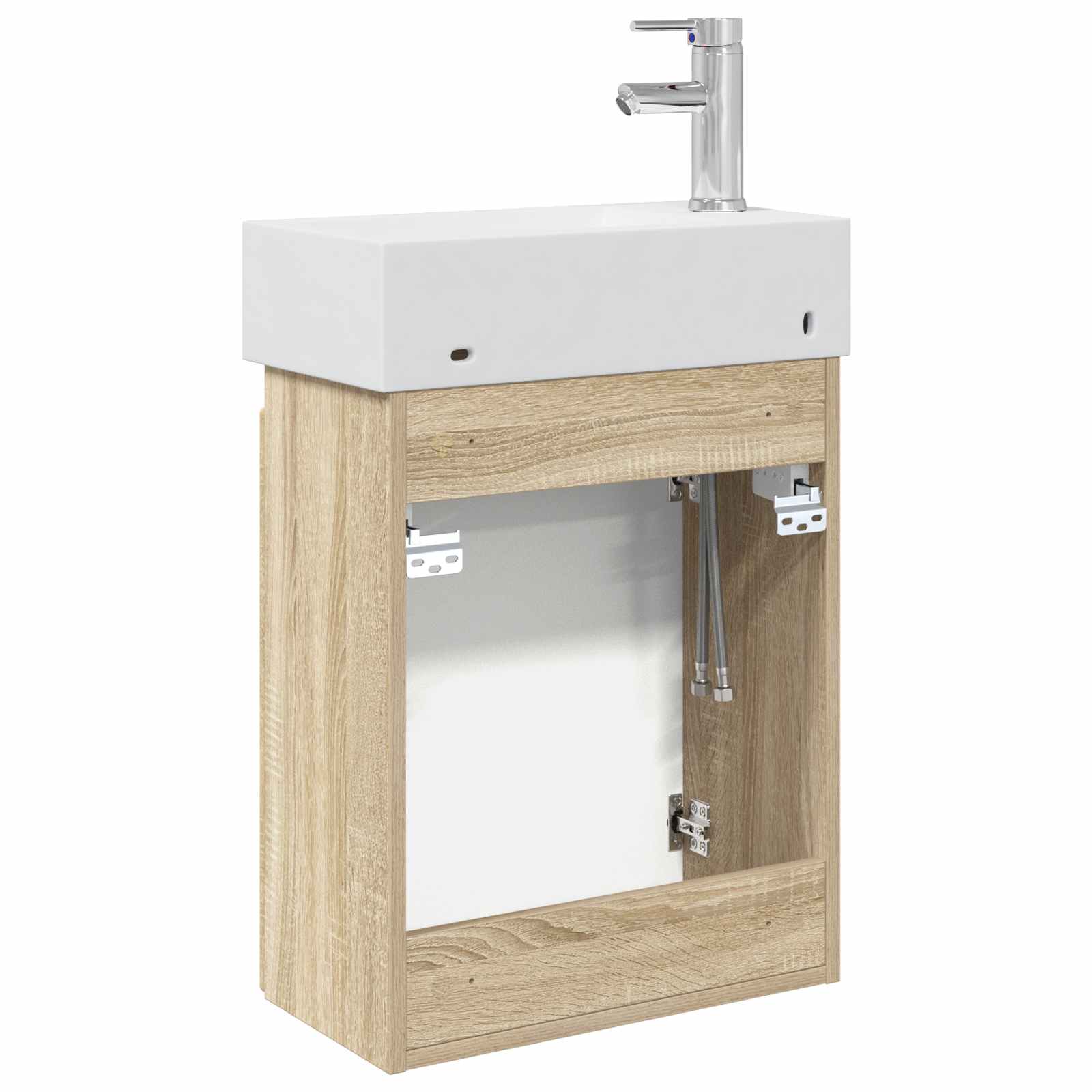 Mobile bagno con rubinetto Rovere Sonoma 45,5 x 22,5 x 84 cm | homemem39