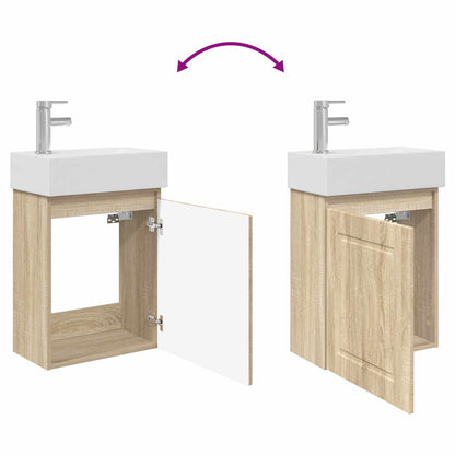 Mobile bagno con rubinetto Rovere Sonoma 45,5 x 22,5 x 84 cm | homemem39