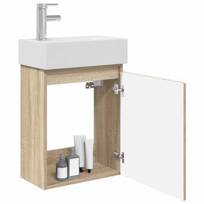 Mobile bagno con rubinetto Rovere Sonoma 45,5 x 22,5 x 84 cm | homemem39
