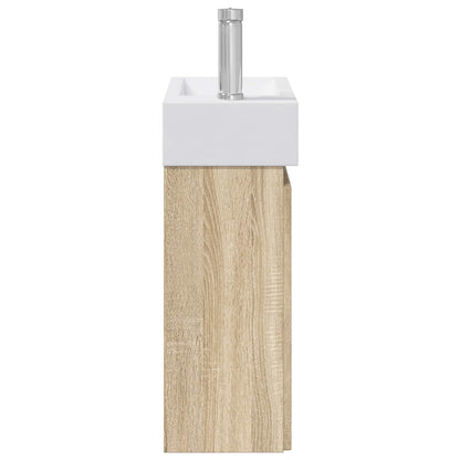 Mobile bagno con rubinetto Rovere Sonoma 45,5 x 22,5 x 84 cm | homemem39
