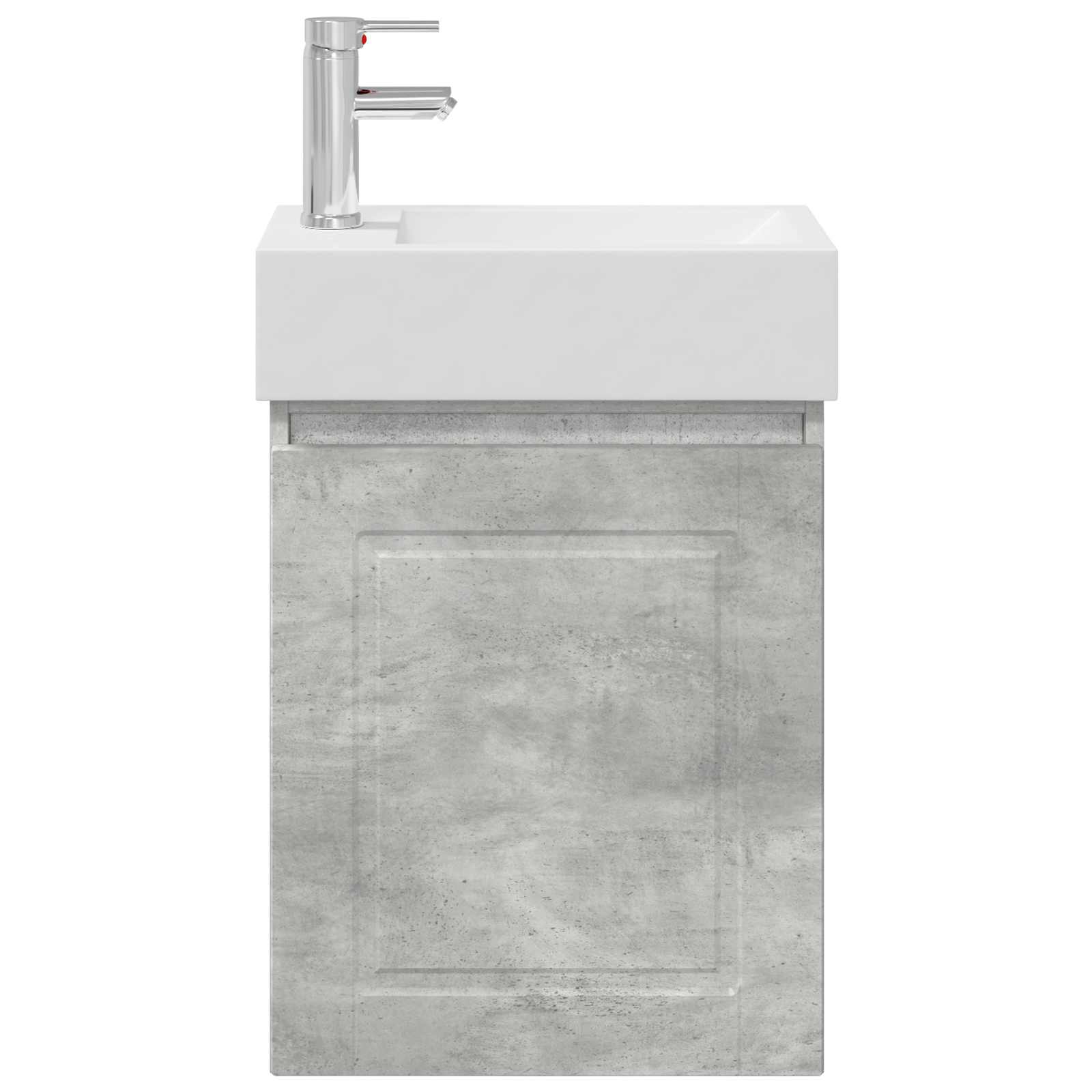 Mobile bagno con rubinetto Grigio Cemento 45,5 x 22,5 x 84 cm | homemem39