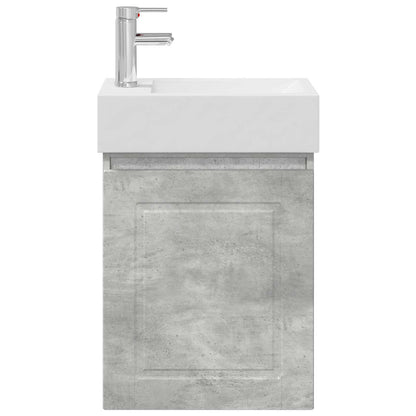 Mobile bagno con rubinetto Grigio Cemento 45,5 x 22,5 x 84 cm | homemem39