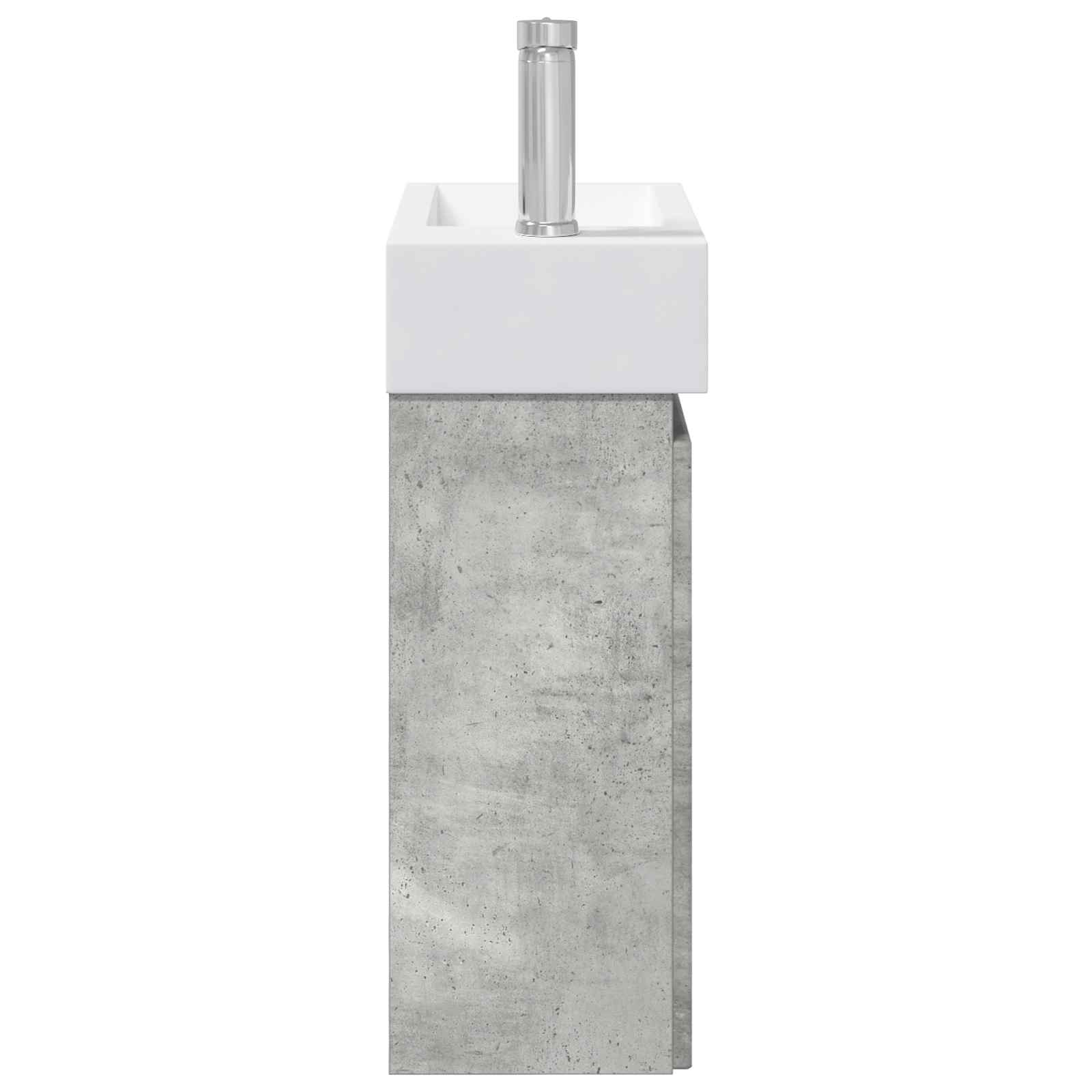 Mobile bagno con rubinetto Grigio Cemento 45,5 x 22,5 x 84 cm | homemem39