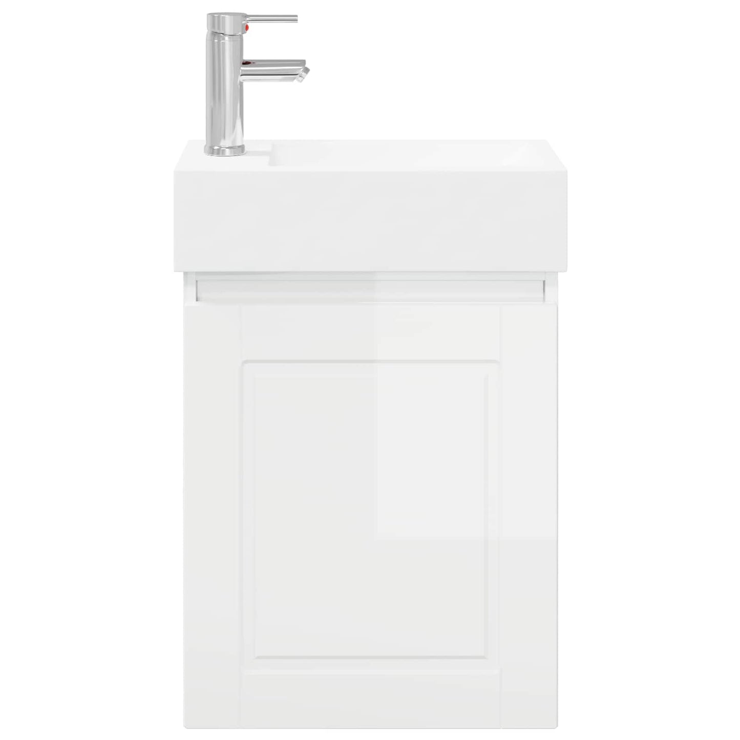 Mobile bagno con rubinetto Bianco Lucido 45,5 x 22,5 x 84 cm | homemem39