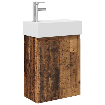 Mobile bagno con rubinetto Legno antico 45,5 x 22,5 x 84 cm | homemem39