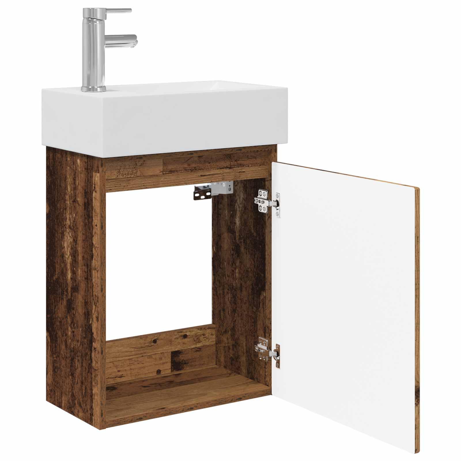 Mobile bagno con rubinetto Legno antico 45,5 x 22,5 x 84 cm | homemem39