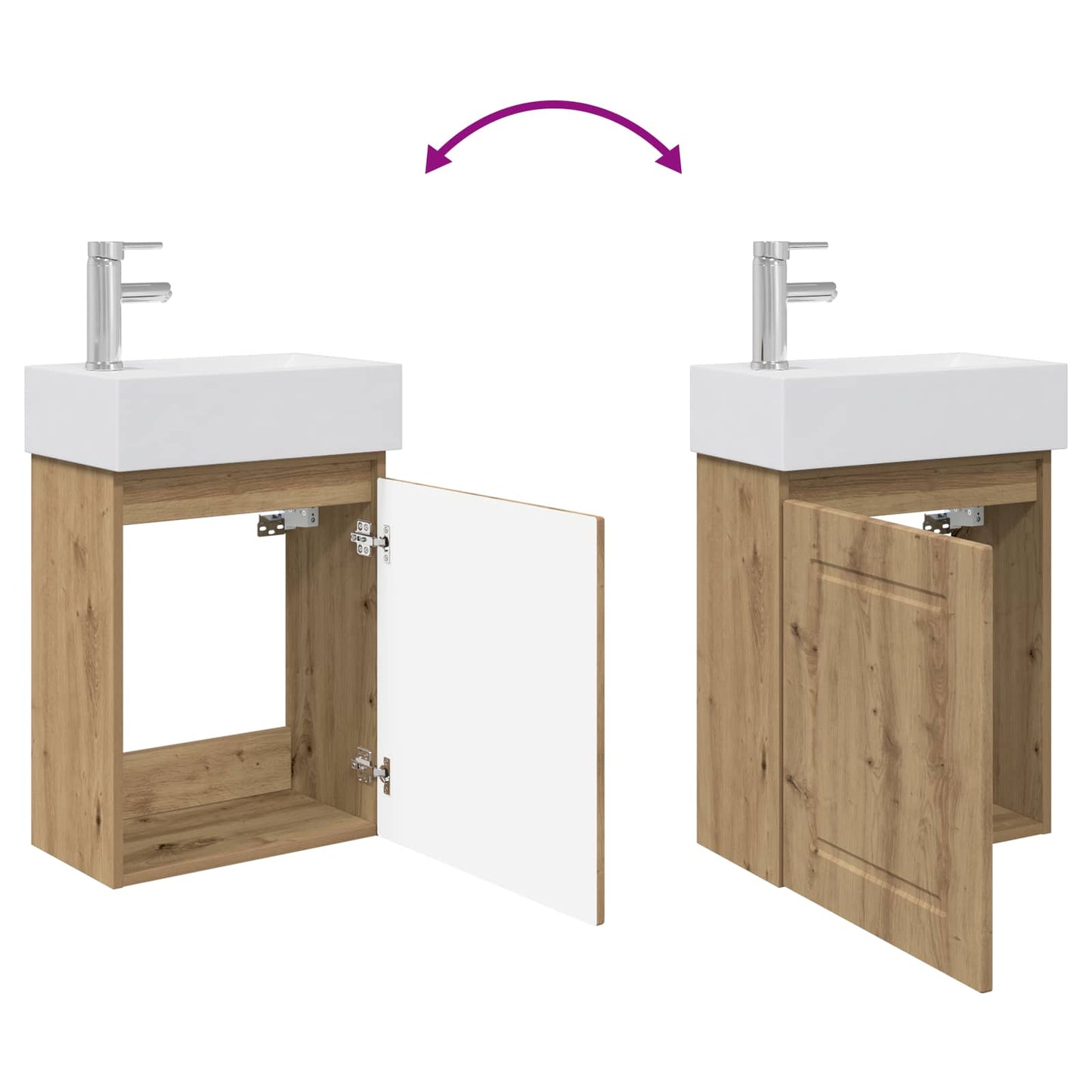 Mobile bagno con rubinetto Rovere Artigianale | homemem39