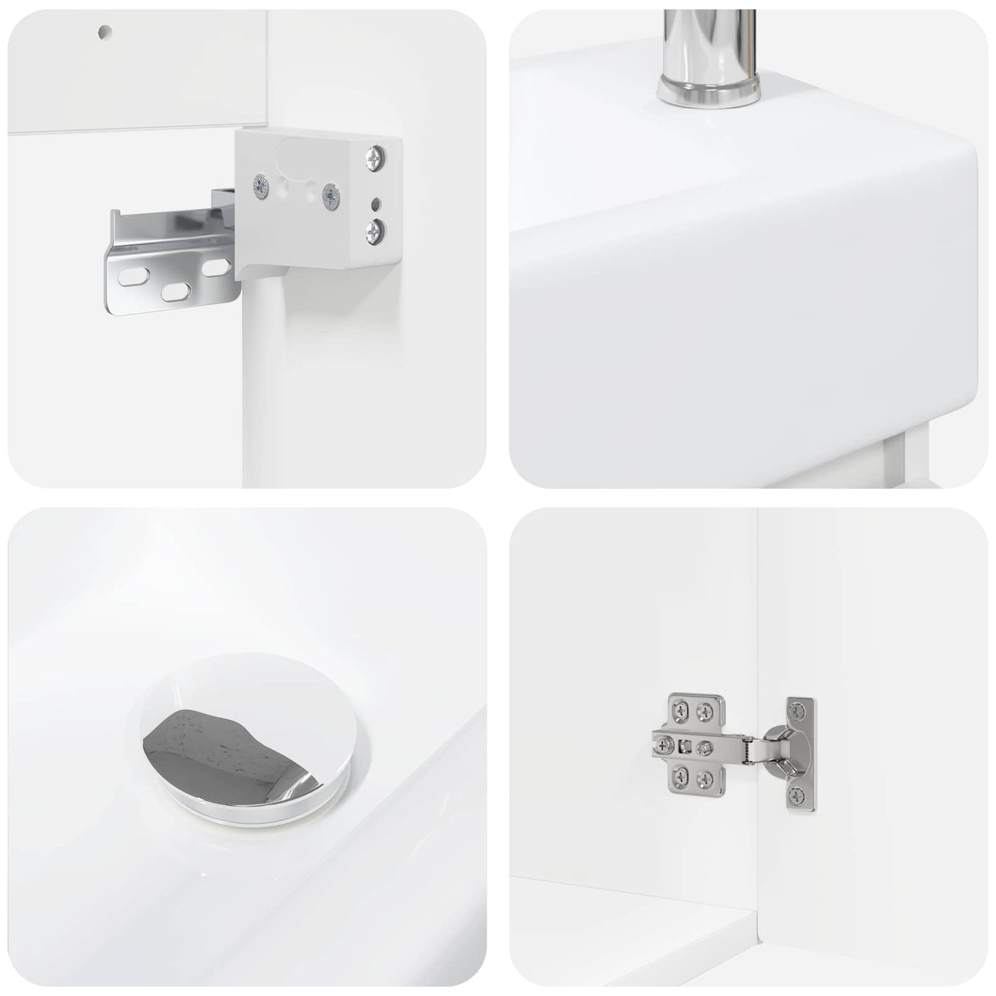 Mobile bagno con rubinetto Bianco 45,5 x 22,5 x 84 cm | homemem39