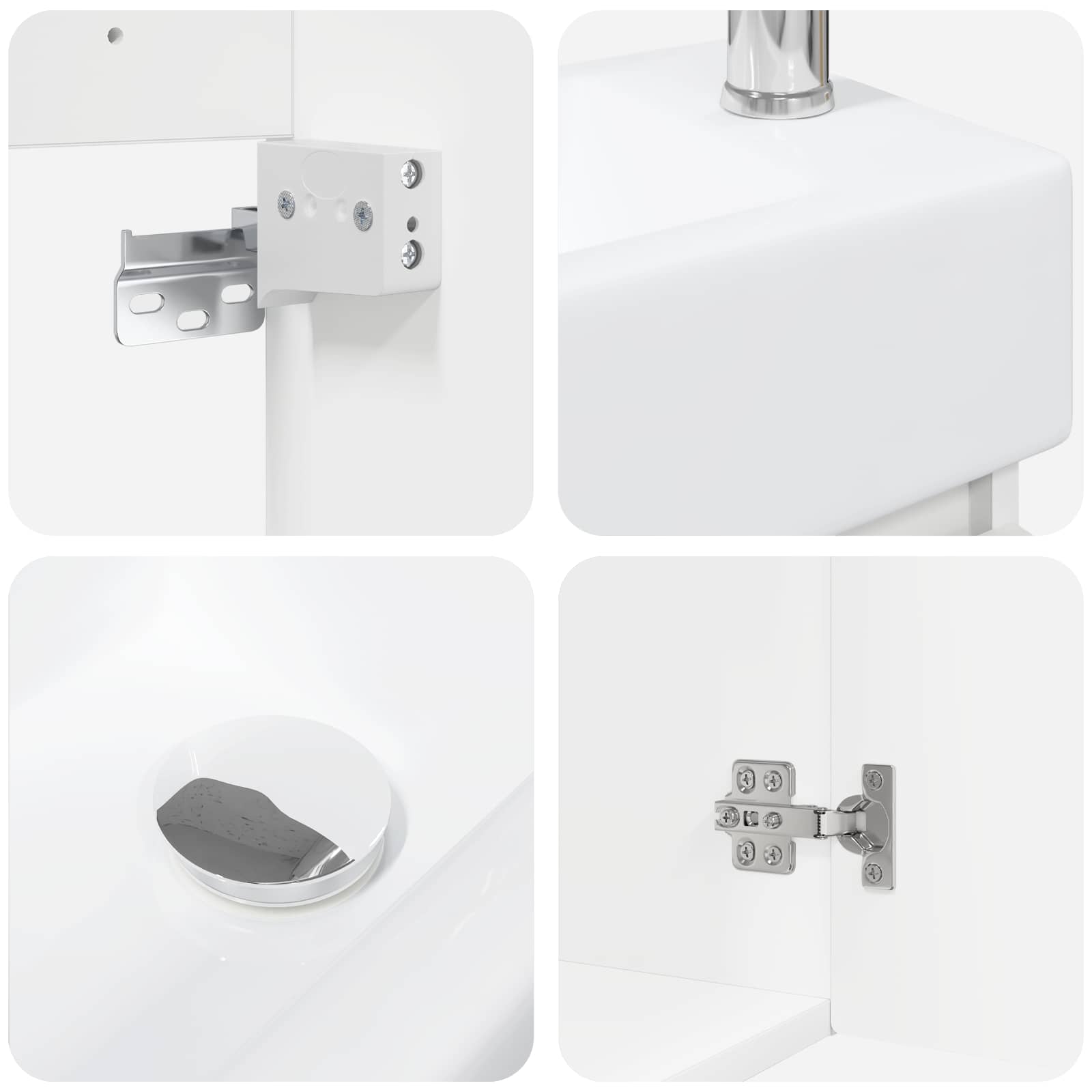 Mobile bagno con rubinetto Bianco 45,5 x 22,5 x 84 cm | homemem39