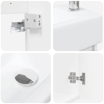 Mobile bagno con rubinetto Bianco 45,5 x 22,5 x 84 cm | homemem39