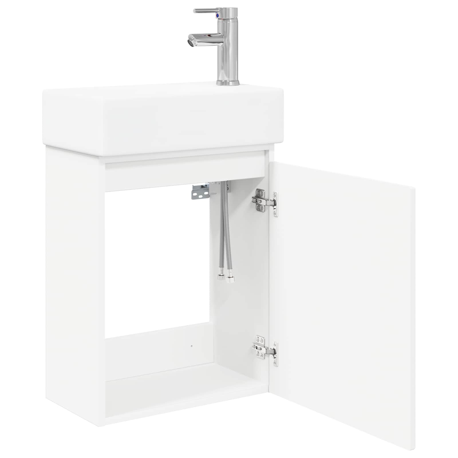 Mobile bagno con rubinetto Bianco 45,5 x 22,5 x 84 cm | homemem39