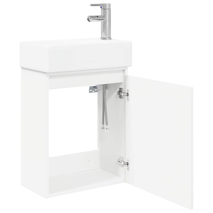 Mobile bagno con rubinetto Bianco 45,5 x 22,5 x 84 cm | homemem39