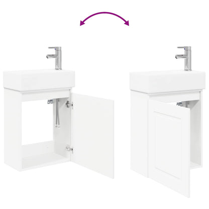 Mobile bagno con rubinetto Bianco 45,5 x 22,5 x 84 cm | homemem39