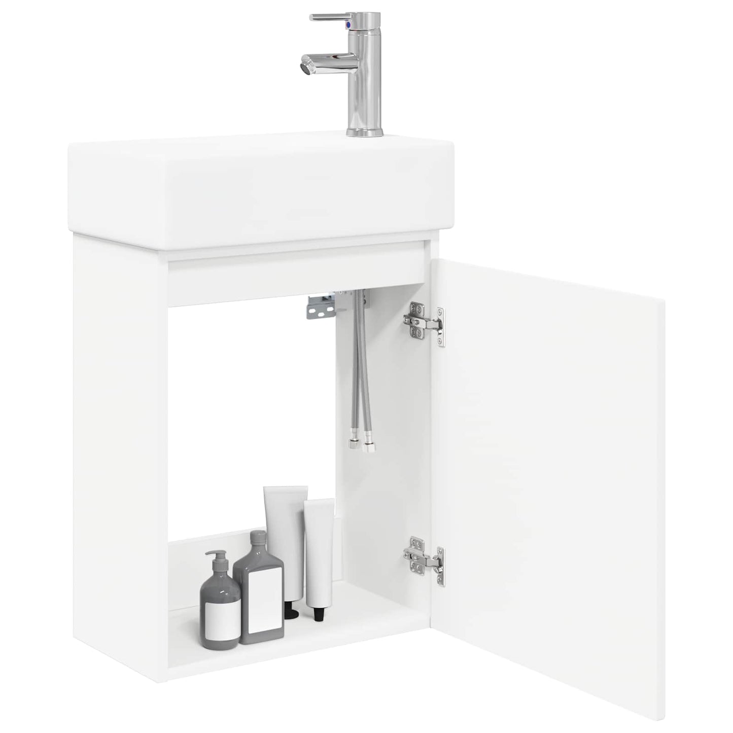 Mobile bagno con rubinetto Bianco 45,5 x 22,5 x 84 cm | homemem39