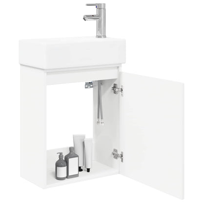 Mobile bagno con rubinetto Bianco 45,5 x 22,5 x 84 cm | homemem39