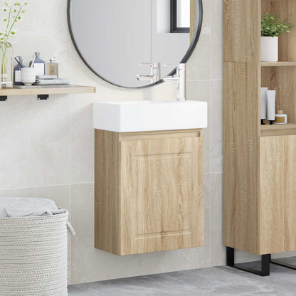 Mobile bagno con rubinetto Rovere Sonoma 45,5 x 22,5 x 84 cm | homemem39