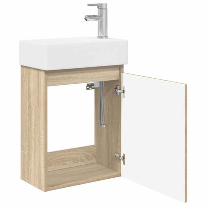 Mobile bagno con rubinetto Rovere Sonoma 45,5 x 22,5 x 84 cm | homemem39