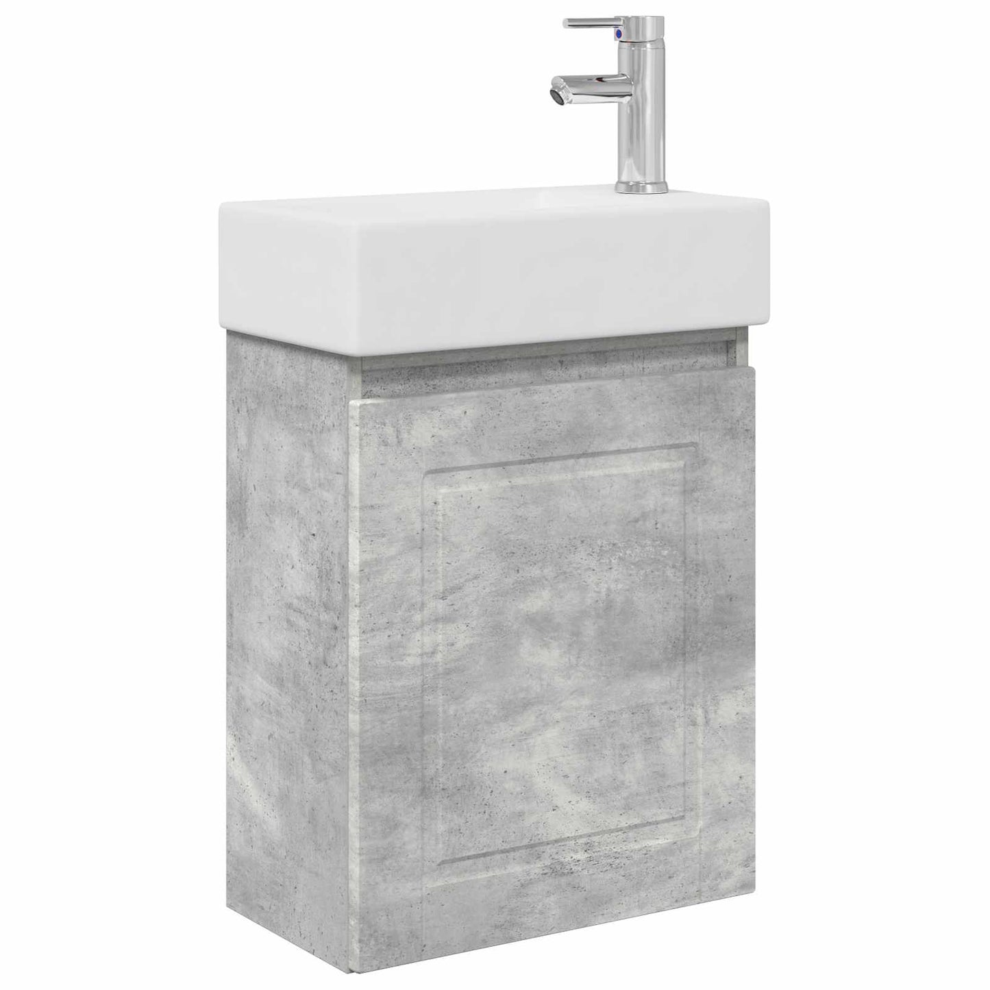 Mobile bagno con rubinetto Grigio Cemento 45,5 x 22,5 x 84 cm | homemem39