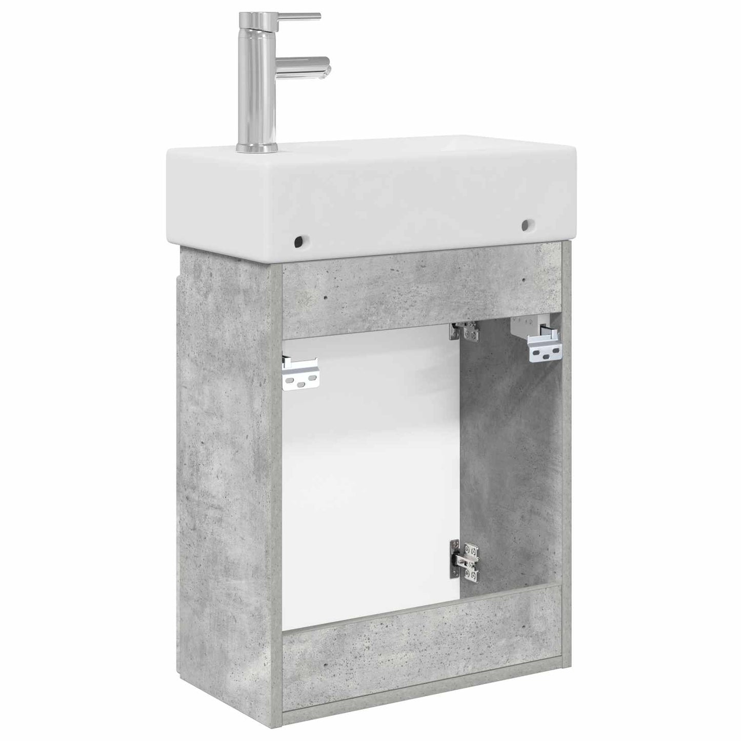 Mobile bagno con rubinetto Grigio Cemento 45,5 x 22,5 x 84 cm | homemem39