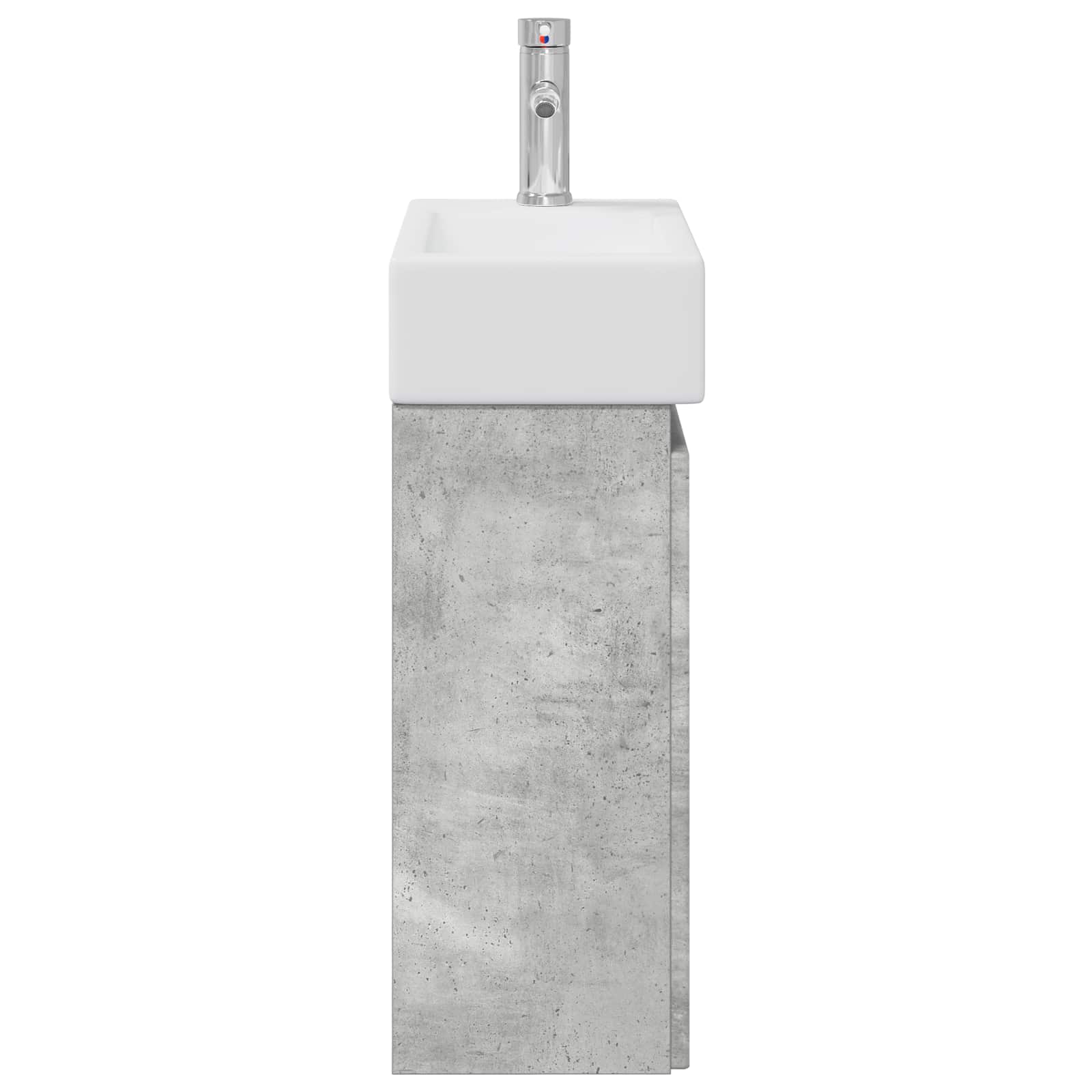 Mobile bagno con rubinetto Grigio Cemento 45,5 x 22,5 x 84 cm | homemem39
