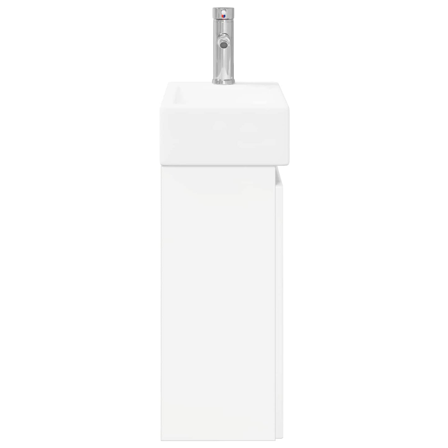 Mobile bagno con rubinetto Bianco Lucido 45,5 x 22,5 x 84 cm | homemem39