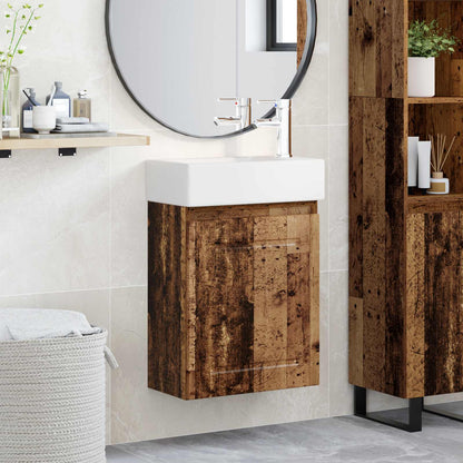 Mobile bagno con rubinetto Legno antico 45,5 x 22,5 x 84 cm | homemem39