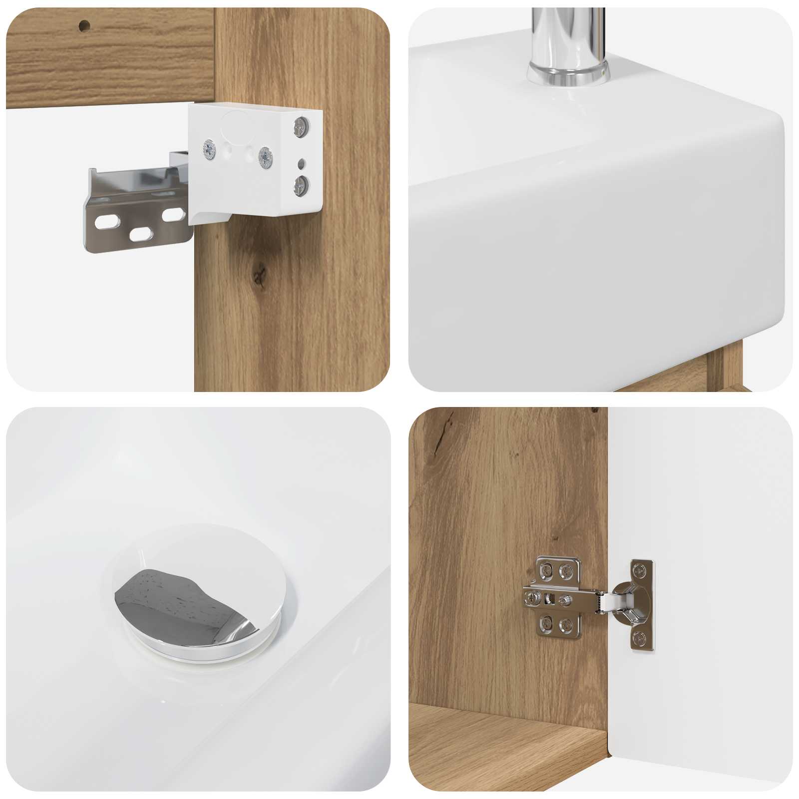 Mobile bagno con rubinetto Rovere Artigianale | homemem39