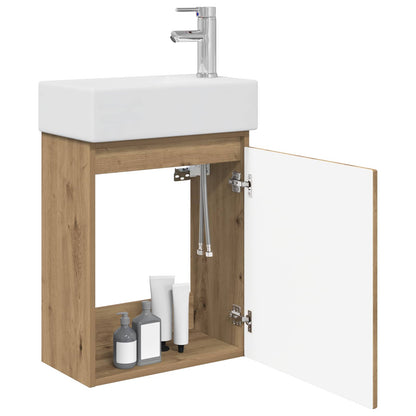 Mobile bagno con rubinetto Rovere Artigianale | homemem39