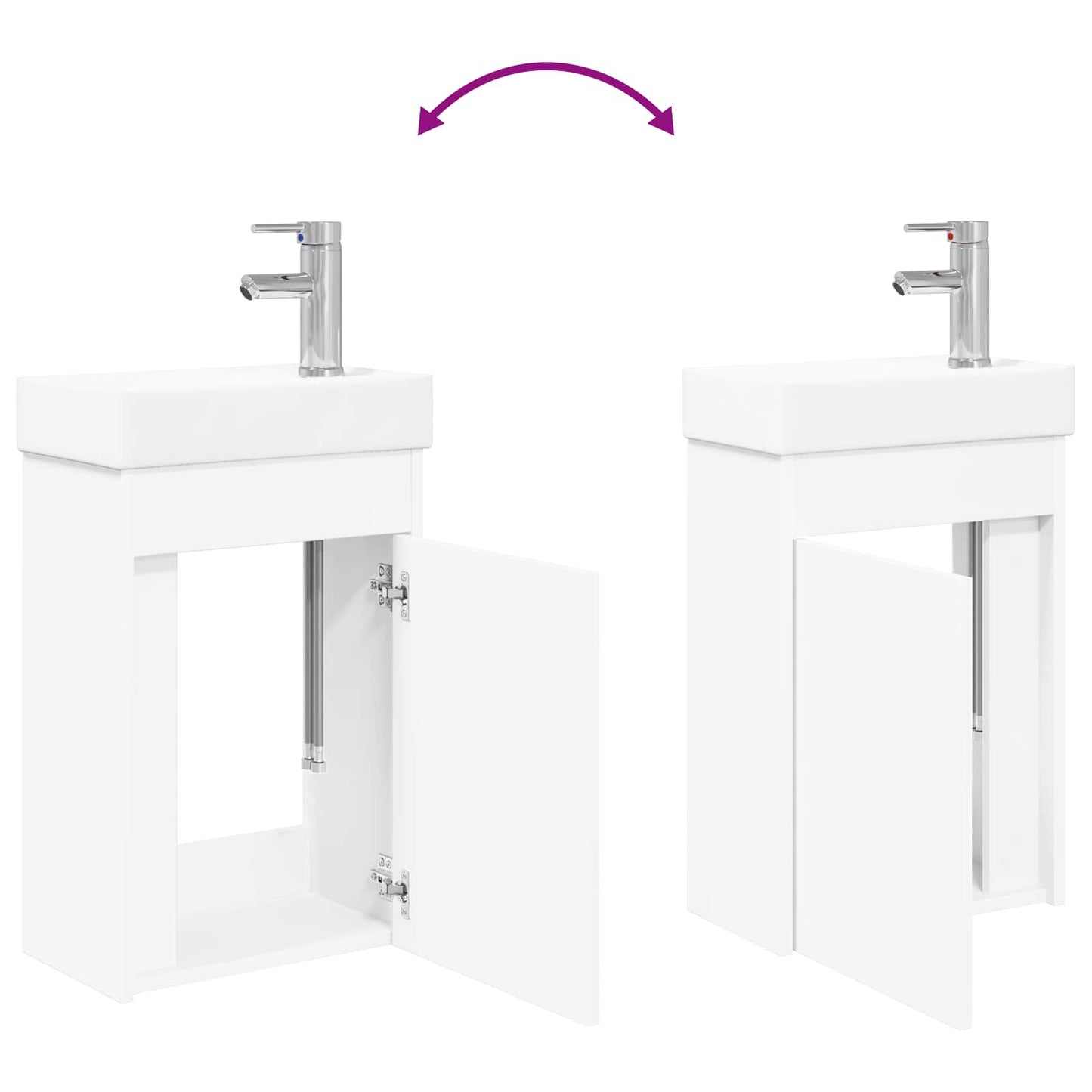 Mobile bagno con rubinetto Bianco 40,5 x 22,5 x 62 cm | homemem39