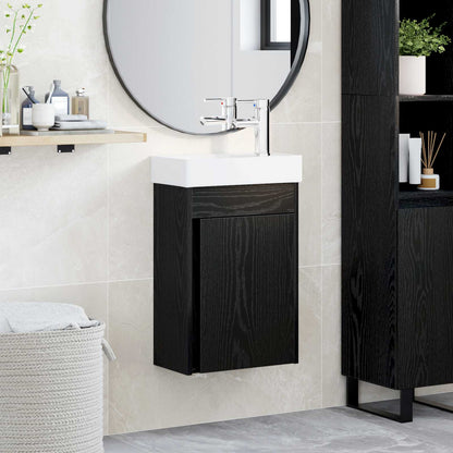 Mobile bagno con rubinetto Rovere Nero 40,5 x 22,5 x 62 cm | homemem39