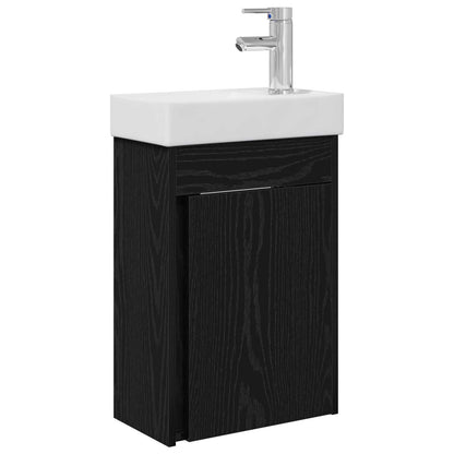 Mobile bagno con rubinetto Rovere Nero 40,5 x 22,5 x 62 cm | homemem39