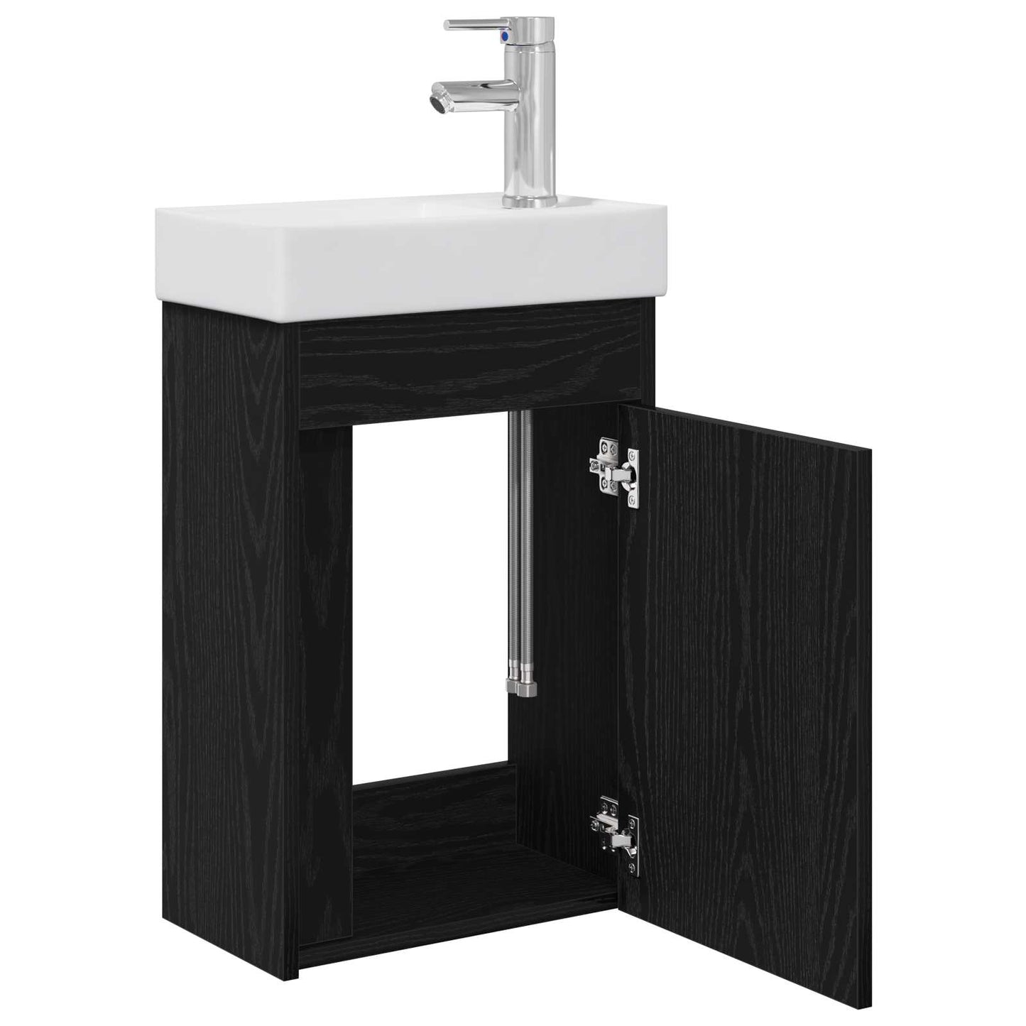 Mobile bagno con rubinetto Rovere Nero 40,5 x 22,5 x 62 cm | homemem39