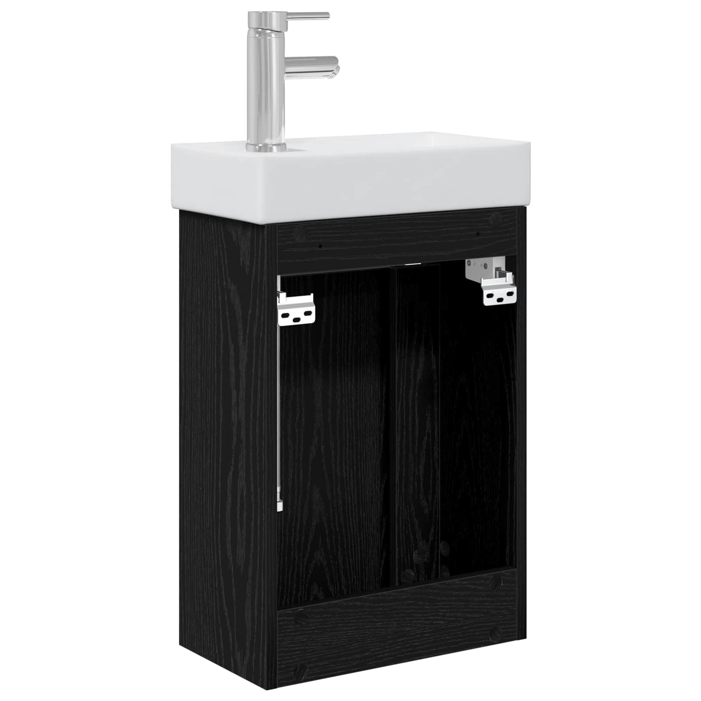 Mobile bagno con rubinetto Rovere Nero 40,5 x 22,5 x 62 cm | homemem39