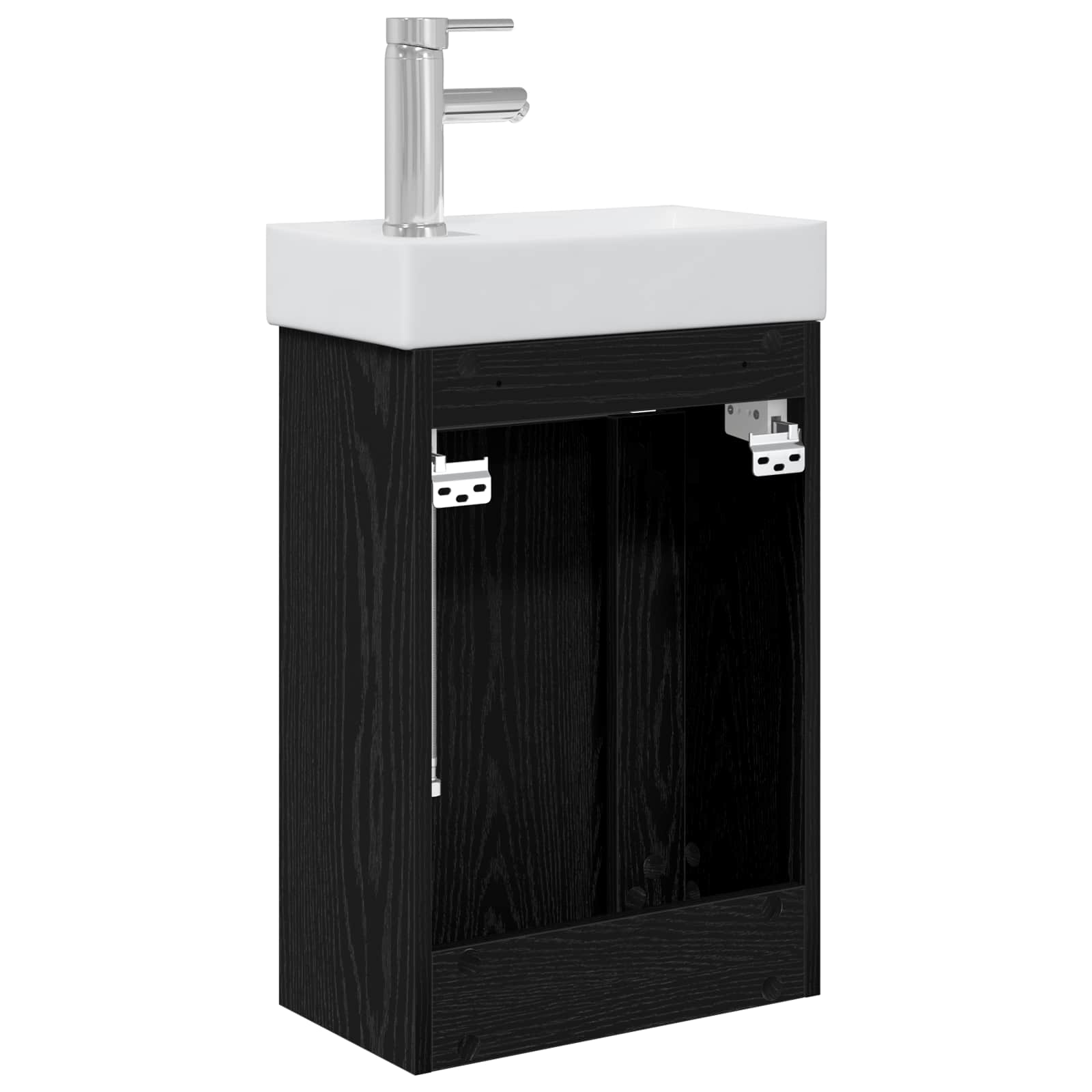 Mobile bagno con rubinetto Rovere Nero 40,5 x 22,5 x 62 cm | homemem39