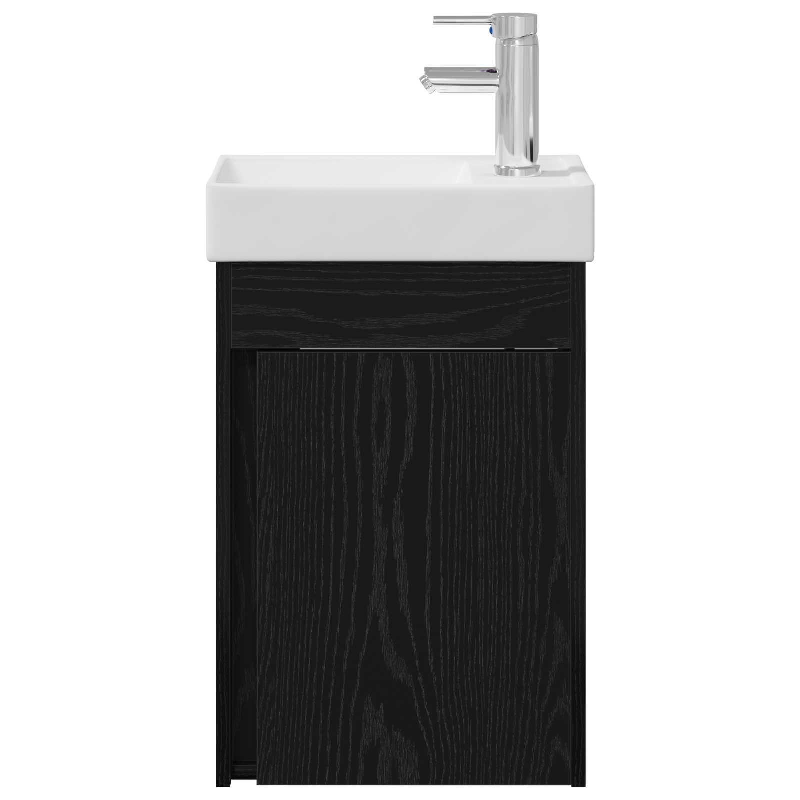 Mobile bagno con rubinetto Rovere Nero 40,5 x 22,5 x 62 cm | homemem39