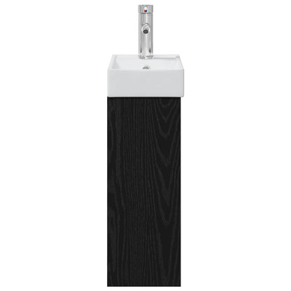 Mobile bagno con rubinetto Rovere Nero 40,5 x 22,5 x 62 cm | homemem39