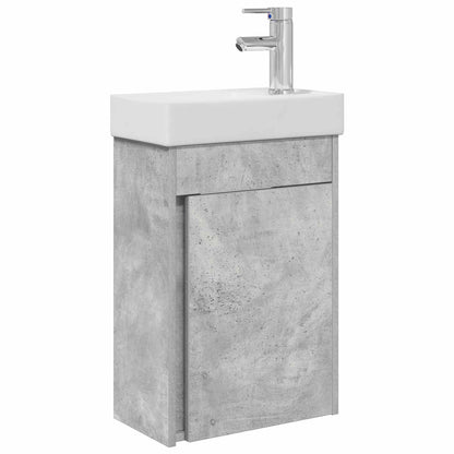 Mobile bagno con rubinetto Grigio Cemento 40,5 x 22,5 x 62 cm | homemem39