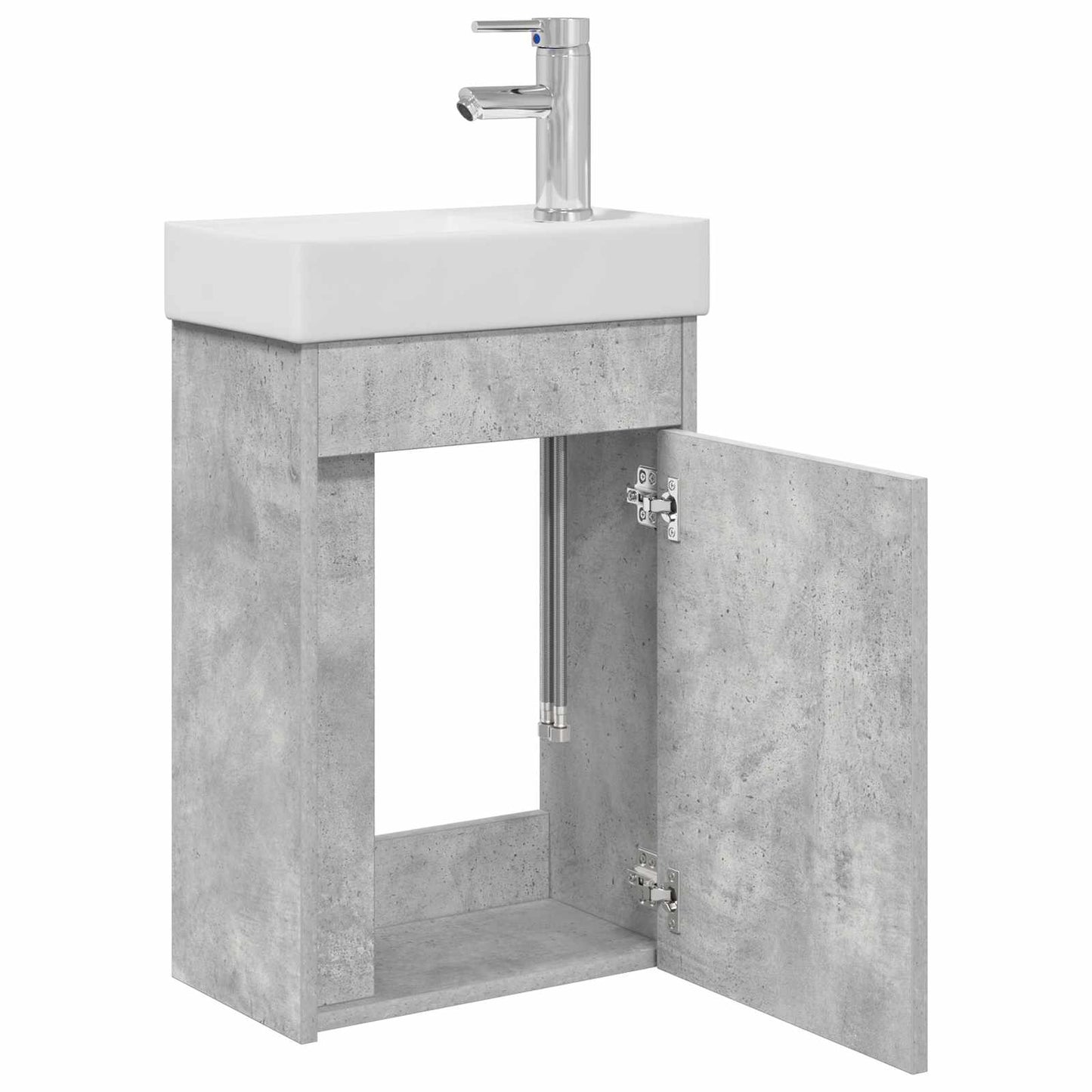 Mobile bagno con rubinetto Grigio Cemento 40,5 x 22,5 x 62 cm | homemem39