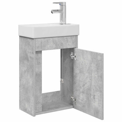 Mobile bagno con rubinetto Grigio Cemento 40,5 x 22,5 x 62 cm | homemem39