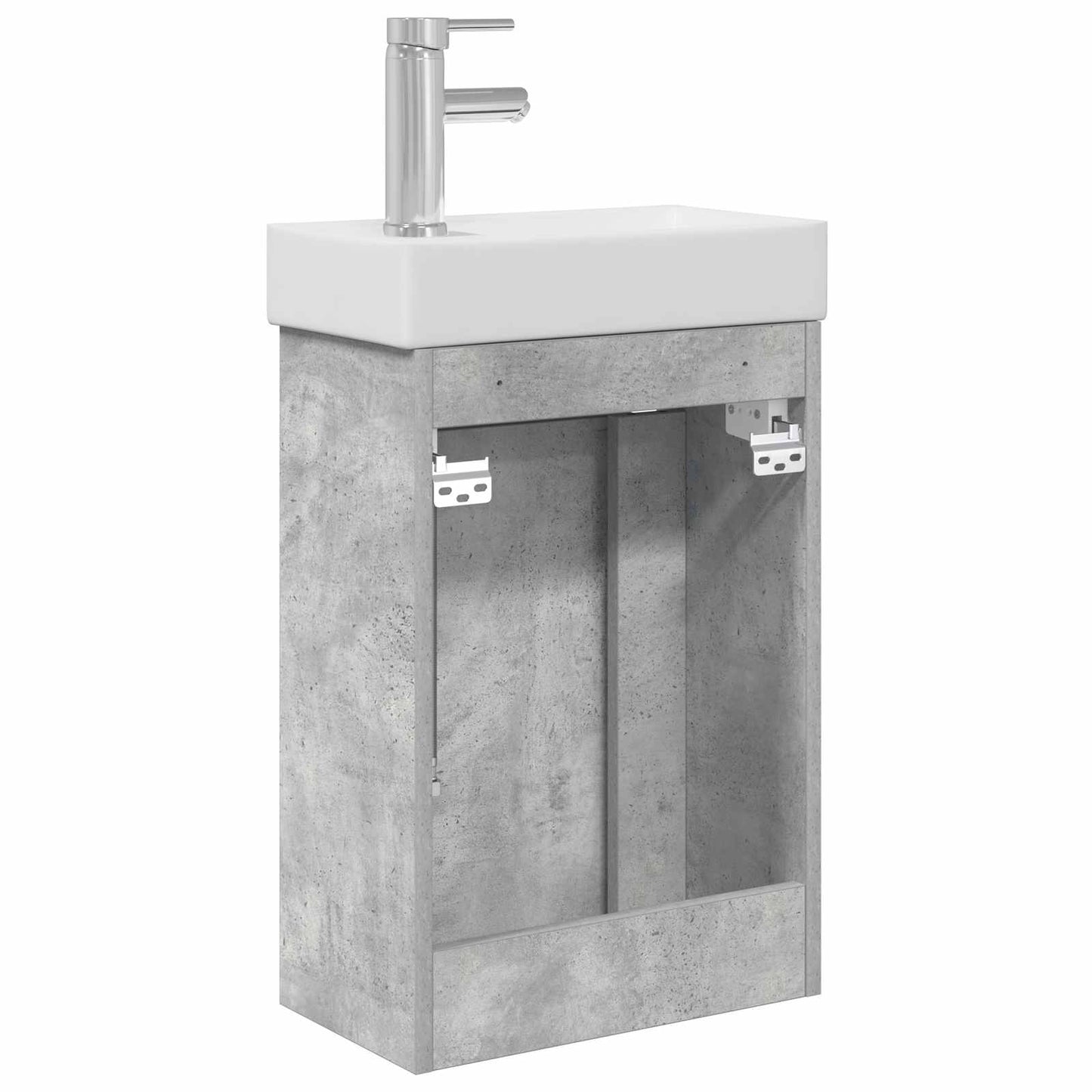 Mobile bagno con rubinetto Grigio Cemento 40,5 x 22,5 x 62 cm | homemem39