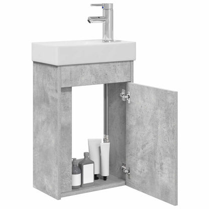 Mobile bagno con rubinetto Grigio Cemento 40,5 x 22,5 x 62 cm | homemem39