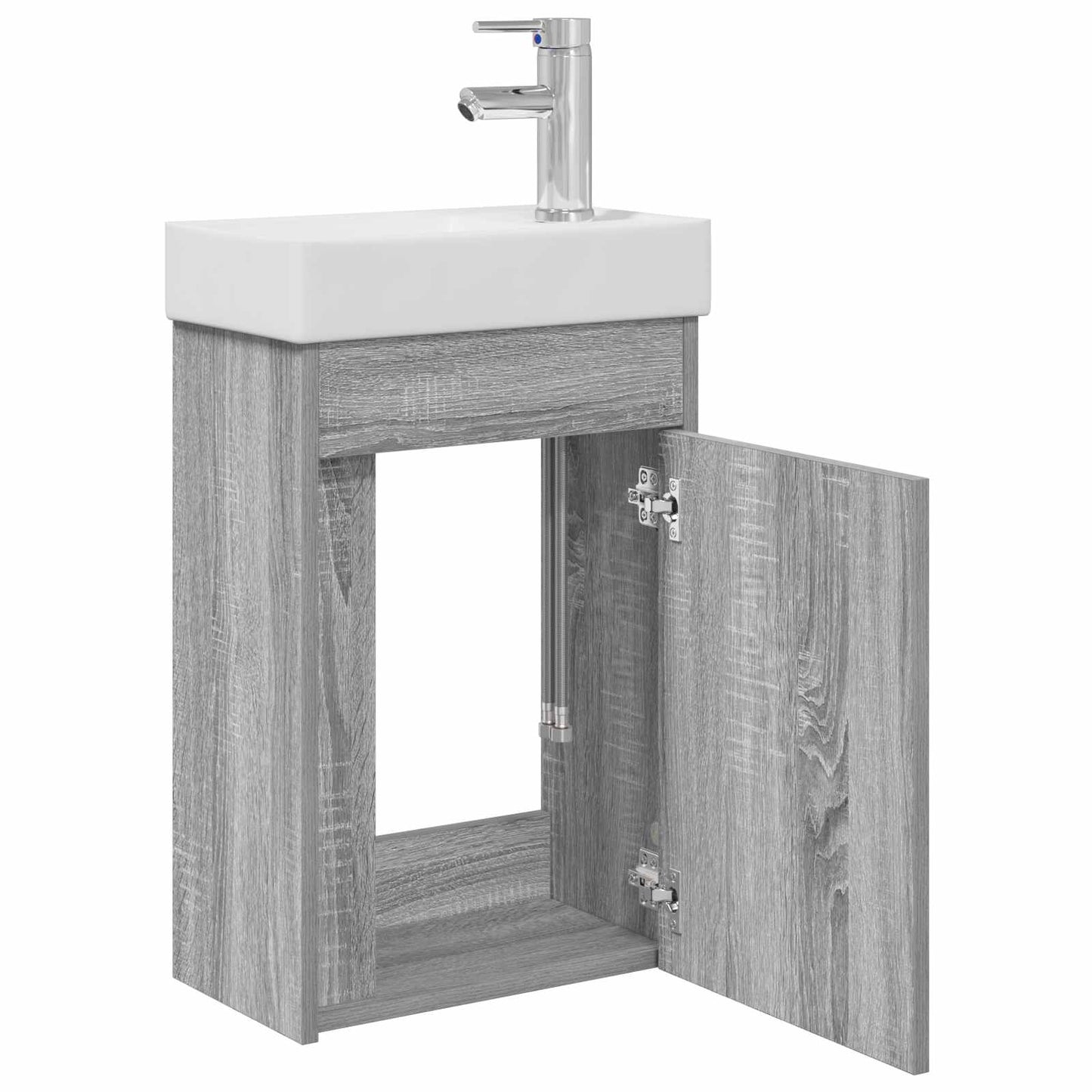 Mobile bagno con rubinetto Sonoma grigio 40,5 x 22,5 x 62 cm | homemem39