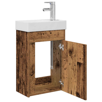 Mobile bagno con rubinetto Legno antico 40,5 x 22,5 x 62 cm | homemem39