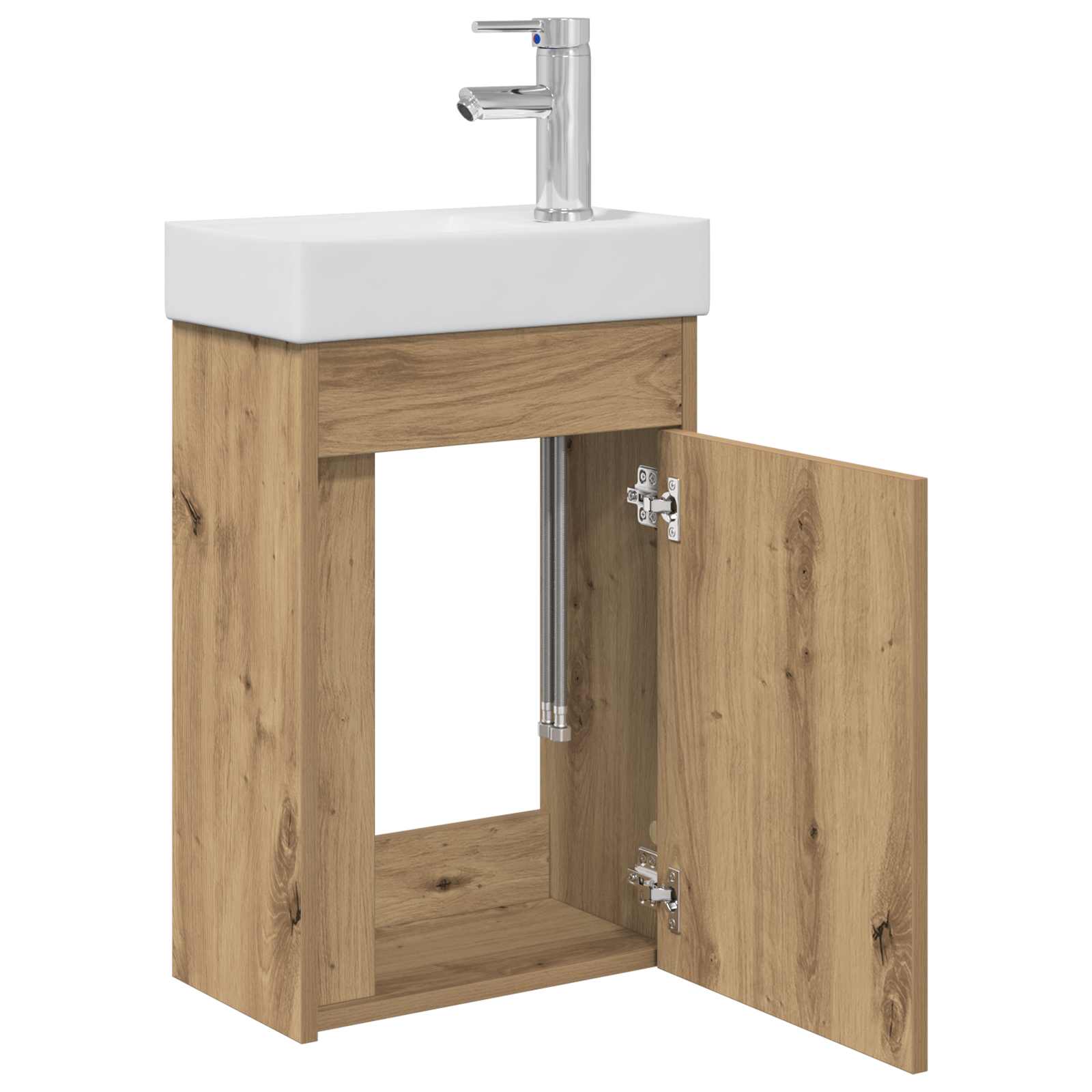 Mobile da bagno con lavabo con archiviazione Rovere artigianale | homemem39