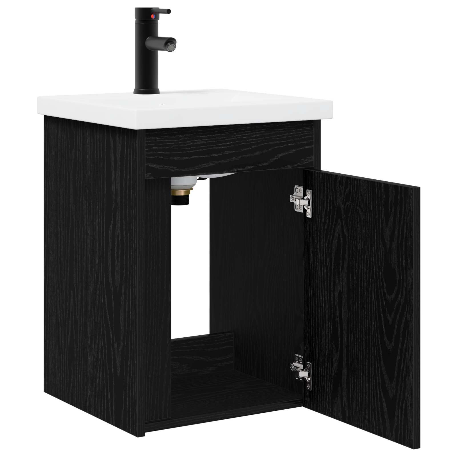 Mobile bagno con rubinetto Rovere Nero 42 x 40 x 74,5 cm | homemem39