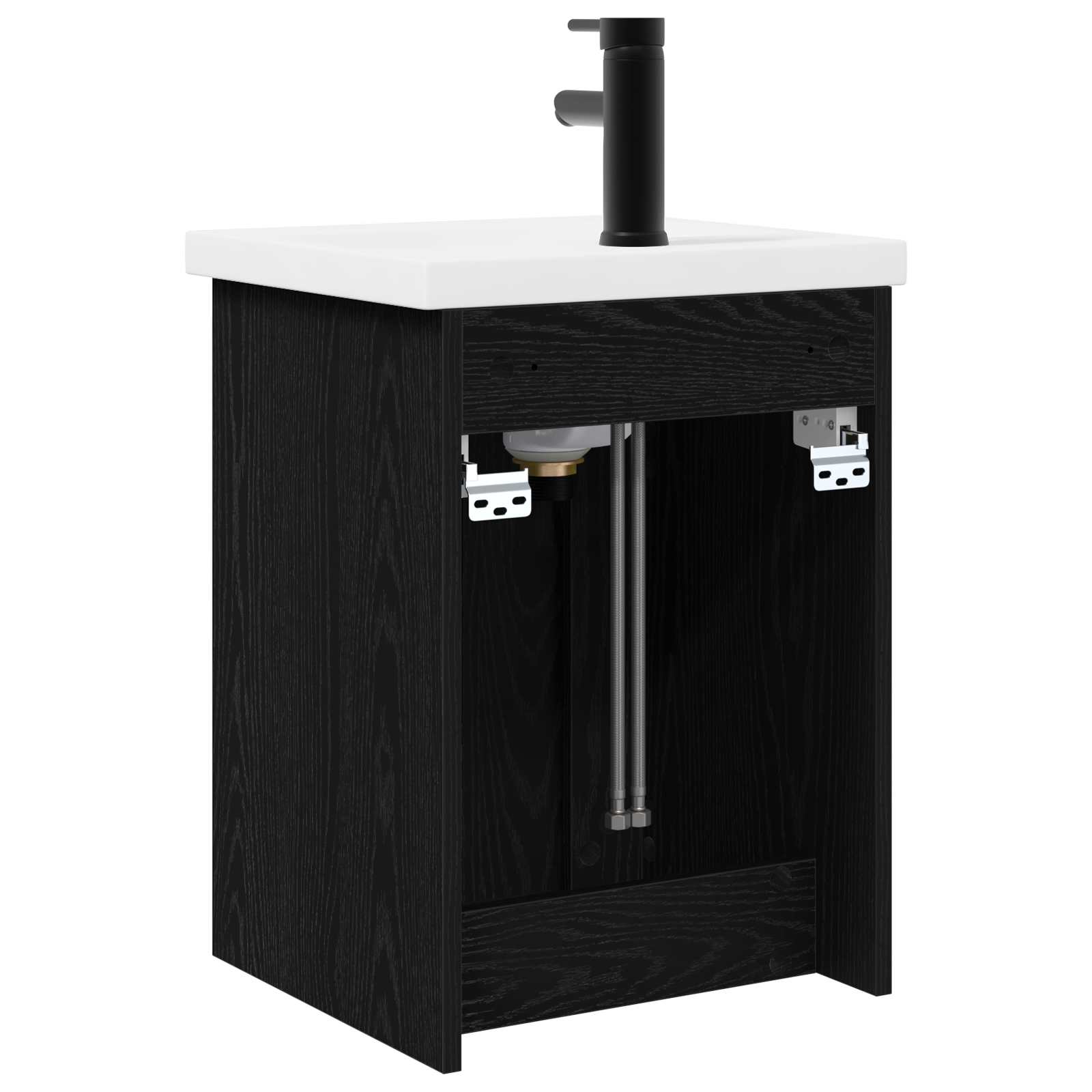Mobile bagno con rubinetto Rovere Nero 42 x 40 x 74,5 cm | homemem39